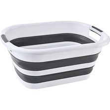 Mabeyn Smartizi Katlanabilir Kare Çamaşır Selesi (25 Litre) - Yer Tasarrufu Sağlayan Silikon Çamaşır Sepeti