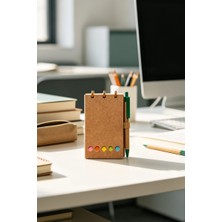 Glanart A7 Boy 80 Yaprak Çizgili Sert Kapak Postijli Kalemli  Not Defteri  (9X13 Cm) Sök Tak