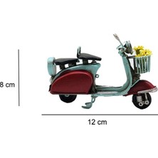 Elwes Dekoratif Metal Scooter Önü Sepetli