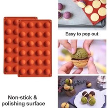 Mabeyn Bolivia's Çikolata Kalıpları, 2 Adet Mini Yarı Küre Top Çikolata Kalıbı, Yarı Küre Şeker KALIBI,%100 Gıda Sınıfı Silikon Yarıküre Kek Pişirme Kalıbı, Tatlı ve Pasta Süsleme Kalıbı, Buz Küpü Kalıpları