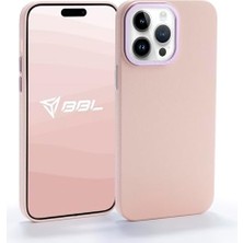 Mabeyn Askeri Sınıf Slim Fit Kamera Korumalı Deri Görünümlü Özel Tasarım Kılıf (Kumpembe, 15 Pro)