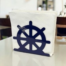 Mabeyn Dümen Temalı Mavi Metal Peçetelik