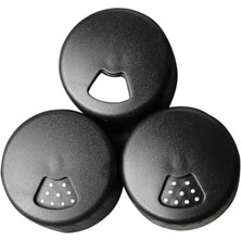 Mabeyn 4lü Cam Tuzluk Lina Tuzluk Biberlik Ayaralanabilir Kapaklı Siyah