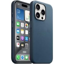 Mabeyn 15 Pro Uyumlu Uyumlu Şarj Özellikli Mikro Fiber Optimal Kılıf-Mavi