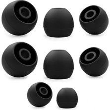 Mabeyn M Boy Siyah 8 Adet Silikon Kulaklık Kulak Içi Tıpası Pedleri