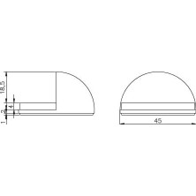 Mabeyn Kapı Stoperi Yapışkanlı Mat