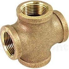 Mabeyn Suply Dev CSDS0034 3/4 '' Kurşunsuz Dört Yönlü Pirinç Çapraz Montaj, 125 Lbs Uygulamalar Için Eşit Boyutlu Dişi Dişli Dalları Ile, Kurulumu Kolay