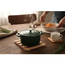 Mabeyn Ahşap Nihale – Doğal Masif Ahşap Tencere ve Tava Altlığı, Isıya Dayanıklı, Kaymaz Tezgâh Koruyucu