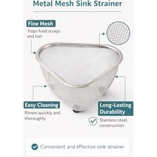 Mabeyn Busstier Ayaklı Lavabo Süzgeci Mutfak ve Banyo Için Metal File Gider Süzgeci Gıda Artığı ve Saç Tutucu Drenaj Koruyucu