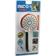 Mabeyn Krom Duş Başlığı, Yuvarlak Bombeli, 10.7 cm Çap, Kademeli Akış, Vakumlu, 13 cm Saplı, Orta Boy