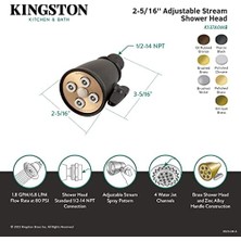 Mabeyn K137A7 Viktorya Dönemi Duş Başlığı, Fırçalanmış Pirinç