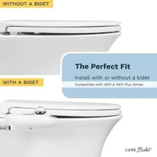Mabeyn Bidet Luxe TS1008E Yavaş Kapanan, Hızlı Çıkarma Menteşeli ve Kaymaz Tamponlu Uzun Rahat Oturaklı Klozet Kapağı (Beyaz)