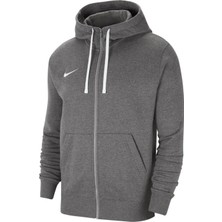 Nike Erkek Sweatshirt M Nk Flc PARK20 Fz Gri Kapüşonlu Desenli Rahat Kesim