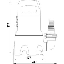 Mabeyn Gardena Kirli Su Dalgıç Pompa 9000: Basma Miktarı 9.000 L/sa, Otomatik Fonksiyon, Sürekli Açma Fonksiyonlu Şamandıra Şalteri, 25 Mm'ye Kadar Kir Parçacıkları, Hızlı Kavrama Sistemi (9040-20)
