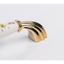 Mabeyn 5'li Hakiki Porselen Altın Dolap & Çekmece Kulpu 128 Mm–mobilya Kulpu (5’li Paket)