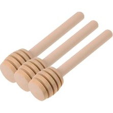 Mabeyn Ahşap Bal Kaşığı Seti, 3 Adet, 10 Cm, Doğal Ahşap Mini Bal Çubuğu