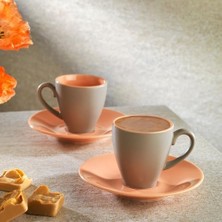 Mabeyn Schafer Aurora 2 Kişilik Kahve Fincan Seti 4 Parça-Pembe