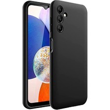 Mabeyn Happy A54 Uyumlu Içi Kadife Lansman Silicone Kılıf Şok Emici Full Kasa Koruma Sağlayan Kılıf (Siyah)