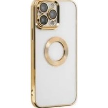 Mabeyn Tia Aks 13 Pro Max Uyumlu Lens Korumalı Lazer Kılıf Gold