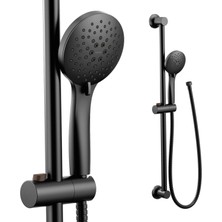 Mabeyn 3558EPBL Eco-Performance 5-Function El Duşu 76,8 cm Sürgülü Bar ve 159,8 cm Hortum, Mat Siyah