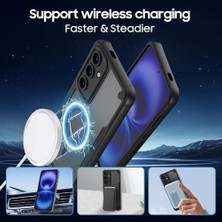 Mabeyn Galaxy S25 Fe Için Kılıf Fusion-Rugged Manyetik  S25 Fe Kılıfı Kamera Korumalı Arkası Mat Pc Koruyucu Tasarımlı Güçlü Manyetikli S25 Fe Koruyucu Kılıf (Siyah)