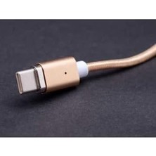 Mabeyn (3259) Gri Gri Type-C Mıknatıslı USB Kablo- ile Uyumlu