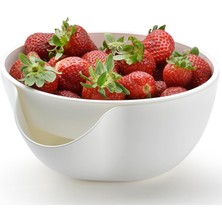 Mabeyn Hobby Life Smart Süzgeçli Kase – Yıka, Süz ve Servis Et: 2’si 1 Arada Pratik Meyve ve Sebze Yıkama Kabı (Beyaz)