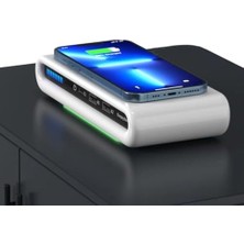 Mabeyn Uyumlu Uyumlu Uyumlu Çoklu USB Çoklu Port Özellikli Kablosuz 4in1 Şarj Istasyonu Rgb Gece Lambası Çok Amaçlı N67