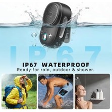 Mabeyn Itour-S Giyilebilir Bluetooth Hoparlör, IP67 Su Geçirmez Toz Geçirmez, Taşınabilir Küçük Klipsli Bluetooth Hoparlör, 10H Çalma Süresi, Mutfak, Iş, Seyahat, Bisiklet, Golf, Havuz Için (Siyah)