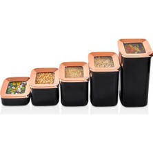 Mabeyn Vip Ahmet Kare Saklama Kabı, Siyah 5'li Set