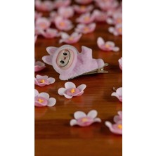 Famemus Accessory Labubu Model Çocuk Pens Toka Pembe Renk 8cm