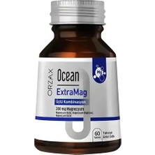 Ocean Extramag Üçlü Magnezyum Kombinasyonu 60 Tablet - Dezenfektan Hediyeli (%72 Alkol)