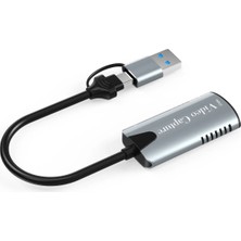 Thentech HDMI To USB 3.0 Type C Video Capture Görüntü Aktarıcı Kart Kamera Oyun Canlı Yayın Yakalama Aparatı