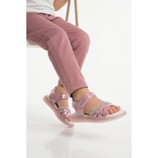 Cool Pembe Cırtlı Hafif Yumuşak Taban Kız Çocuk Sandalet Maya P