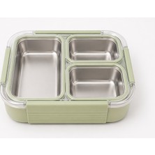 Vagonlife VGN-12171 Kare 3 Bölmeli Luncbox Yeşil