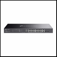 Omada ES220GMP, 16 Port Gigabit, 16 Port Poe+, 2 Port Gigabit Sfp, 250W, Yönetilebilir, Rackmount Switch