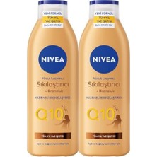 Mabeyn Q10 Sıkılaştırıcı ve Bronzlaştırıcı Vücut Losyonu 250ML, Kademeli Bronzluk, Açık Buğday Ten, X2 Adet