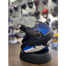 Mt Helmets Icarus Mat Mavi Yarım Kask Güneş Vizörlü