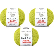 Gazzal Baby Cotton Amigurumi Ipi 50 gr 3 Adet 3457