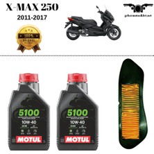 Yamaha Bakım Seti Xmax 250 2011-2017 2x Motul 5100 10W40 Yağ Hava Filtresi