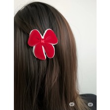 Famemus Accessory Kadife Kırmızı Fiyonk Toka Doğum Günü ve Hediyelik ve Aksesuar