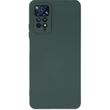 Hayat Store Xiaomi Redmi Note 11 Pro Kılıf Nano Içi Kadife Silikon - Koyu Yeşil