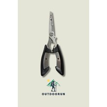 Outdoorun Profesyonel Çok Fonksiyonlu Balıkçı Pensesi Paslanmaz Çelik, Kilitli ve Yaylı Mekanizma – 16,5 cm