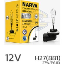 Narva H27 Halojen Ampul 12V 27W PGJ13 Eğri Soket (1 Adet)