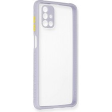 Hayat Store Samsung Galaxy M51 Kılıf Miami Şeffaf Silikon - Lila