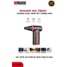 Wmark NG-TB001 Siyah Mini Jet Turbo Fan 130000 Rpm 6000 Mah Çift Batarya Yüksek Hızlı Üfleyici