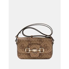 Guess Janie Logolu Dönüştürülebilir Kapaklı Kadın Kahverengi El Çantası HWOS9924210-LTL