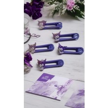 Famemus Accessory Sevimli Kuromi Temalı Mor Toka Seti – 5'li