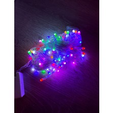Elwes 10M 100 LED Damla Uçlu Rgb Işık Şeffaf Kablo