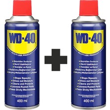 WD 40 Çok Amaçlı Pas Sökücü ve Yağlayıcı Sprey 400 ml 2'li Paket Temizleme Koruma Fonksiyonu